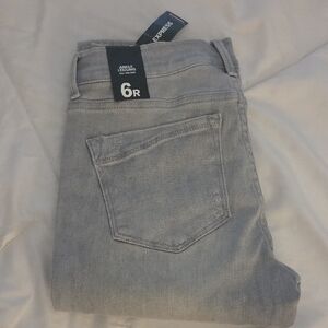 Express Women's Light Gray Ankle Jeans